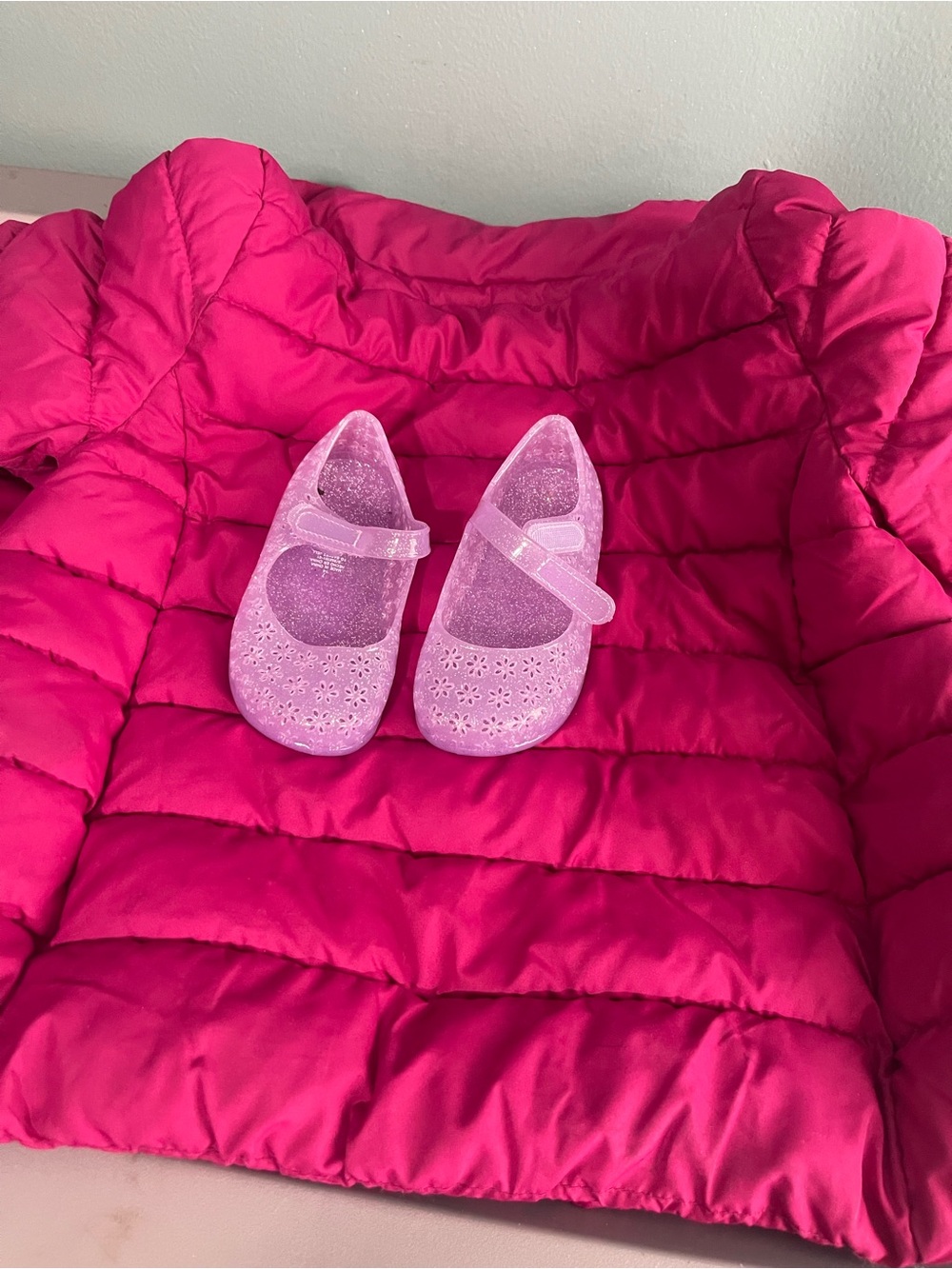 Old Navy Pink Glitter Mary Jane Flats